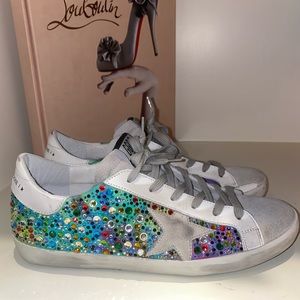 Rare 100% authentic embellished Golden Goose Superstar sneaker size 39